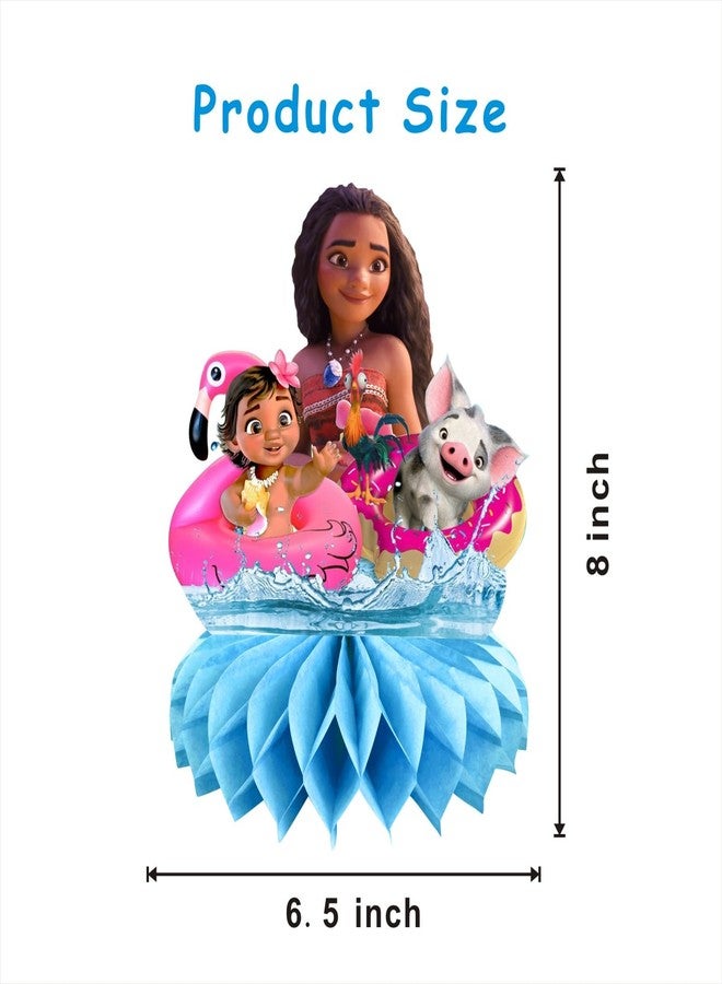 fancigo 8Pcs Moana Table Centerpieces Birthday Party Supplies Double Side Table Decorations for Kids Party Decorations - Image 3